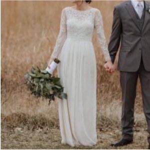 BHLDN Sinclair long sleeve wedding Dress